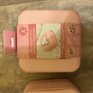 Pink Monogram Mini Jewelry Organizer